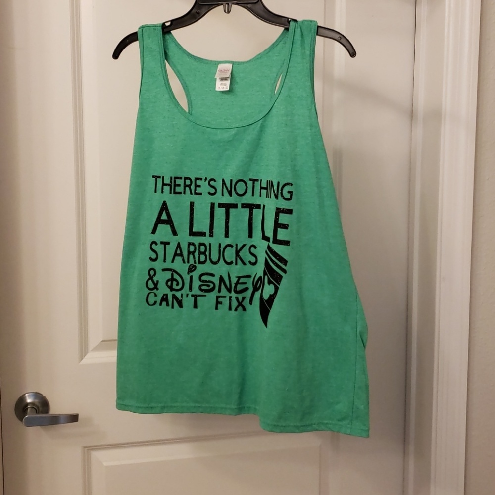 Disney and Starbucks tank top